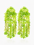 Lime green Colored Flower Rain Earrings