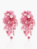 Pink Mix Earrings Lily Flower String L