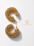 Round Shape Glassberry Earing