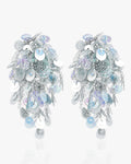 Silver Mix Earrings Lily Flower String L