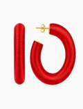Red earrings Amara creole oval L