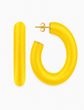 Yellow earrings Amara creole oval L