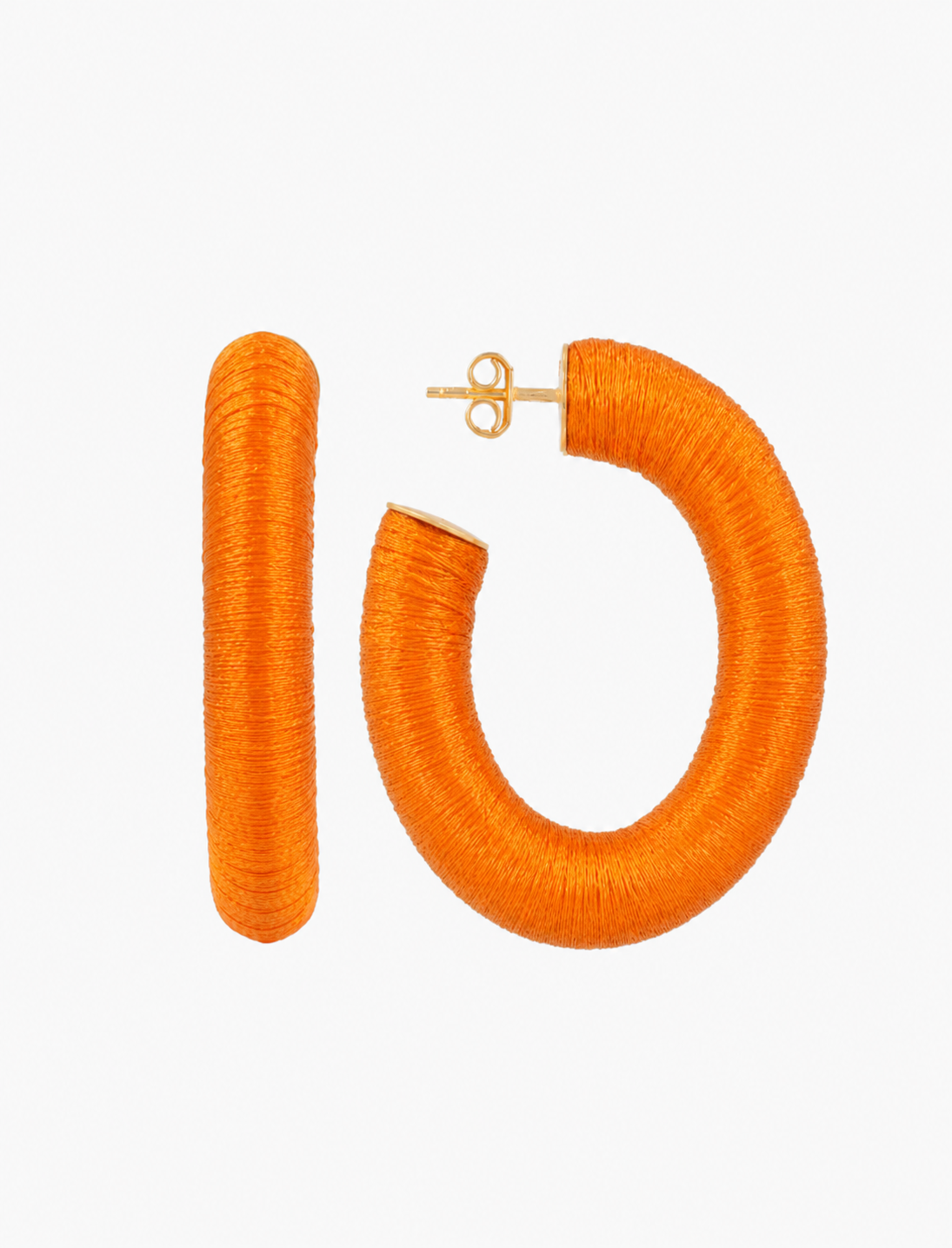 Dark orange earrings Amara creole oval L