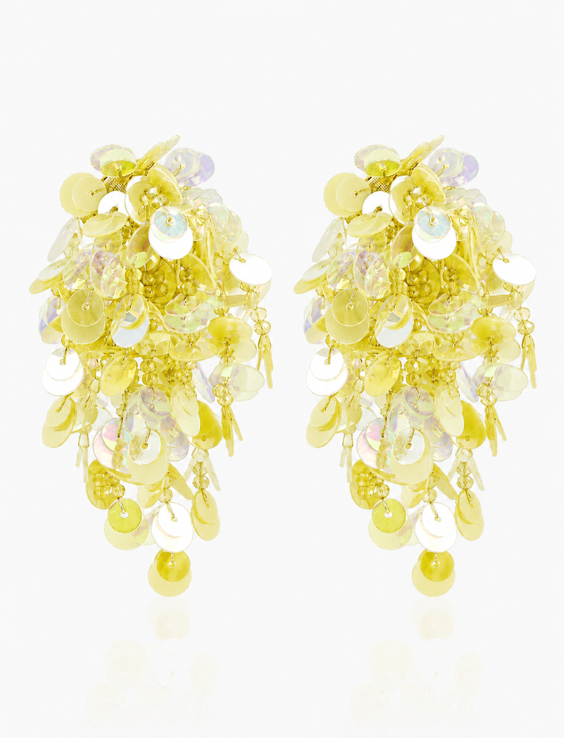Yellow Mix Earrings Lily Flower String L